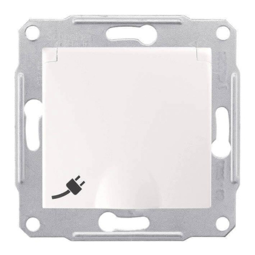 Розетка Schneider Electric Sedna с/з со шторками и крышкой IP44 16A 250V SDN3100321