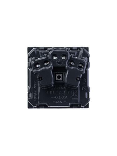 Розетка ABB Zenit с/з 16A 250V со шторками крышкой винтовой зажим антрацит 2CLA228810N1801