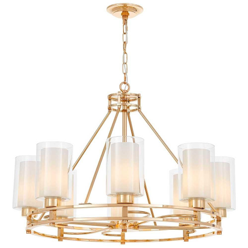 Подвесная люстра Lumina Deco Marietta LDP 8025-8 F.GD+WT Подвесная люстра Lumina Deco Marietta LDP 8025-8 F.GD+WT