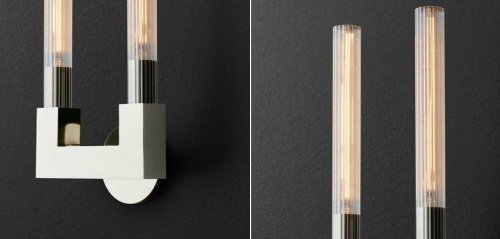 Бра Rh Cannelle Wall Lamp Double Sconces Chrome By Imperiumloft