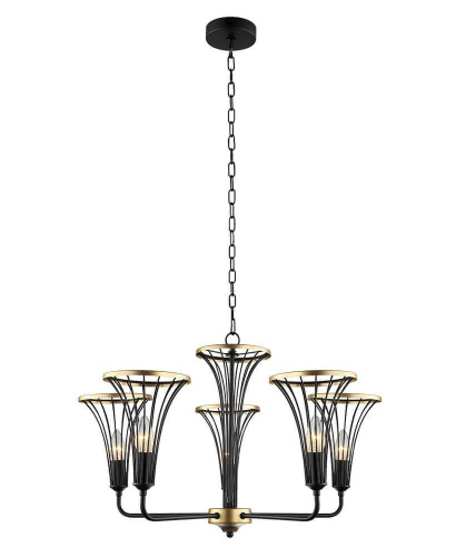 Подвесная люстра Lumien Hall Ивес 4017/5P-BK-GD