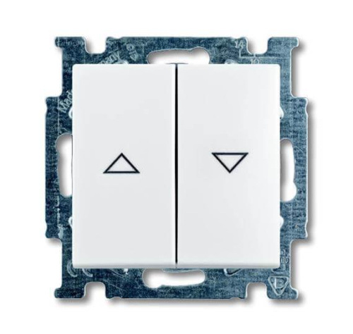 Выключатель жалюзи без фиксации ABB Basic55 альпийский белый 2CKA001413A1082 Выключатель жалюзи без фиксации ABB Basic55 альпийский белый 2CKA001413A1082