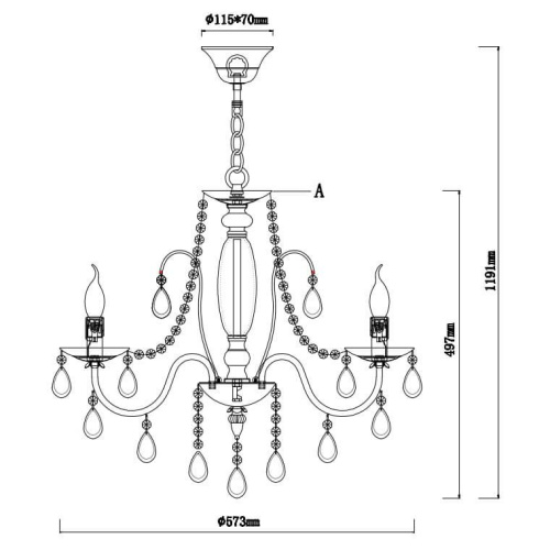 Подвесная люстра Rivoli Argento 2013-205 Б0038405 Подвесная люстра Rivoli Argento 2013-205 Б0038405