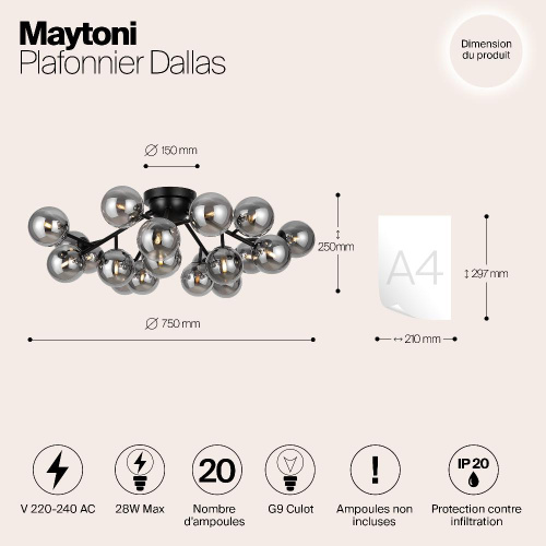 Потолочный светильник Maytoni MOD545CL-20B Потолочный светильник Maytoni MOD545CL-20B