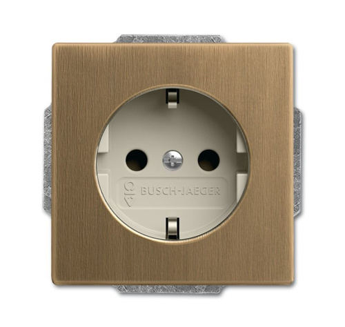 Розетка ABB Dynasty Schuko с/з 16A 250V со шторками винтовой зажим латунь античная/слоновая кость 2CKA002011A6245
