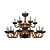 Подвесная люстра Bohemia Ivele 1308/12+6/360/2d G Am/Amber-Green/H-1J