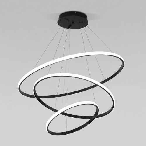Подвесной светодиодный светильник Eurosvet Collars 90264/3 черный Подвесной светодиодный светильник Eurosvet Collars 90264/3 черный