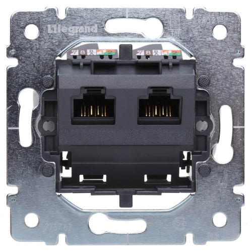 Розетка компьютерная 2хRJ45 Legrand Galea Life 6 кат UTP 775830