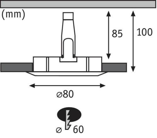 Встраиваемый светодиодный светильник Paulmann Qual EBL Led 93853