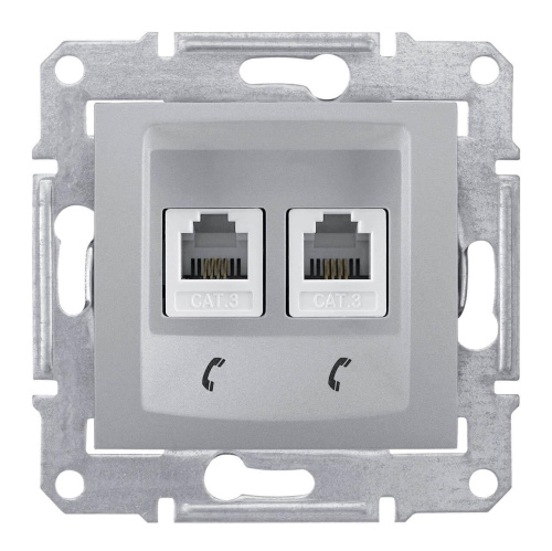 Розетка телефонная 2хRJ11 Schneider Electric Sedna SDN4201160