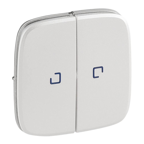 Лицевая панель Legrand Valena Allure выключателя двухклавишного с подсветкой жемчуг 755229