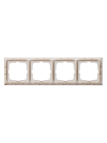 Рамка 4-постовая ABB Basic55 слоновая кость 2CKA001725A1487 Рамка 4-постовая ABB Basic55 слоновая кость 2CKA001725A1487