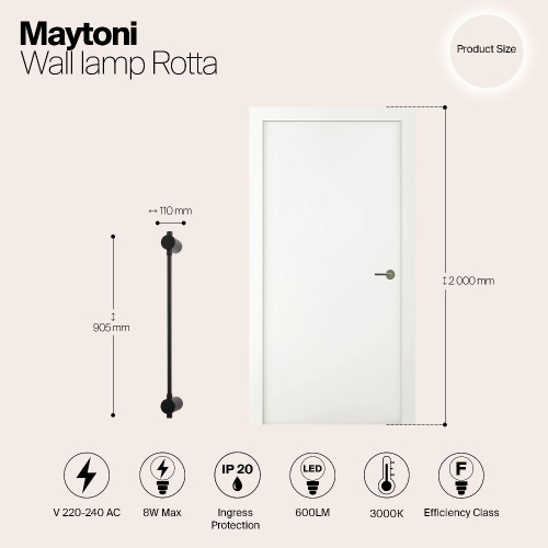 Бра Maytoni Rotta MOD413WL-L8B3K