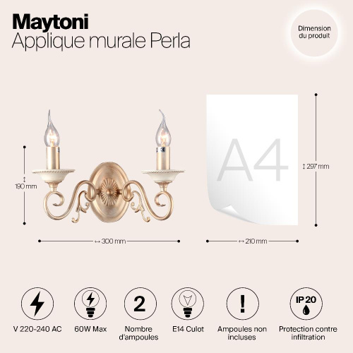 Бра Maytoni Perla ARM337-02-R