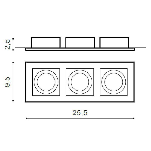 Встраиваемый светильник Azzardo Paco 3 AZ0803
