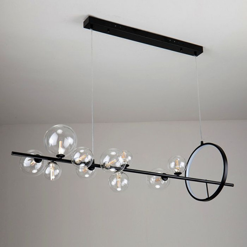 Люстра KG1233P-10 black/clear