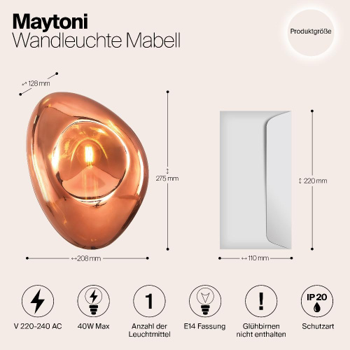 Настенный светильник Maytoni Mabell MOD306WL-01C Настенный светильник Maytoni Mabell MOD306WL-01C
