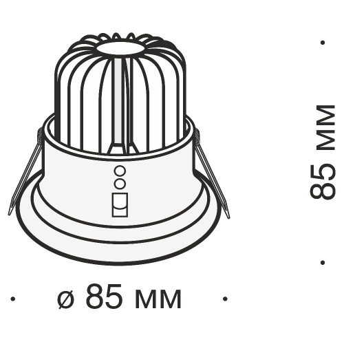 Встраиваемый светодиодный светильник Maytoni Yin DL034-2-L8W