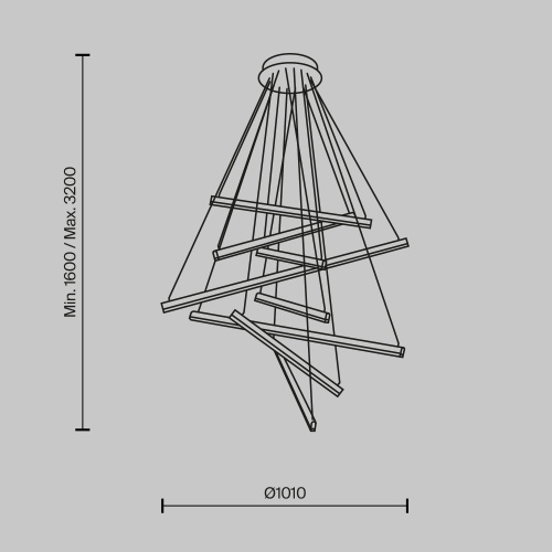 Подвесной светильник Maytoni MOD016PL-L96GK Подвесной светильник Maytoni MOD016PL-L96GK