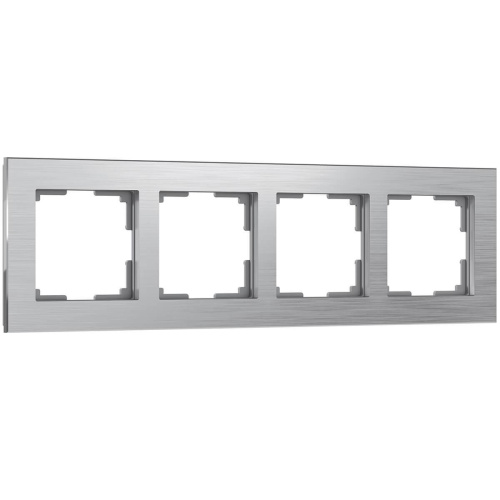 Рамка Werkel Aluminium на 4 поста алюминий WL11-Frame-04 4690389073663