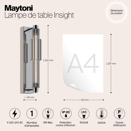 Настенный светильник Maytoni Verticale MOD308WL-L9CH3K