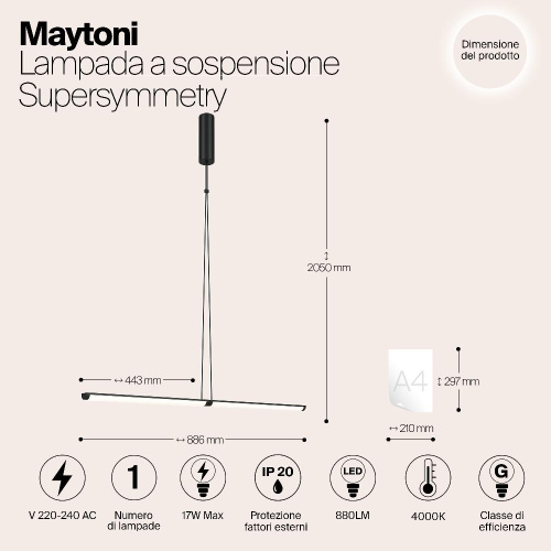 Подвесной светильник Maytoni P096PL-L11BK Подвесной светильник Maytoni P096PL-L11BK