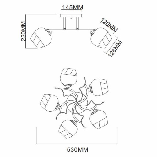 Потолочная люстра Rivoli Aurel 9001-305 Б0044445