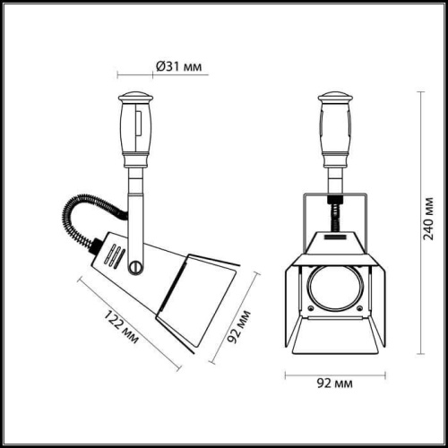 Трековый светильник Odeon Light Flexi Techno Pro 3631/1
