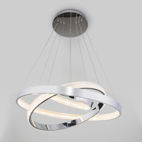 Подвесной светодиодный светильник Eurosvet Smart Posh 90276/3 хром Подвесной светодиодный светильник Eurosvet Smart Posh 90276/3 хром