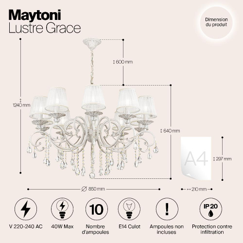 Люстра Maytoni ARM247-10-G