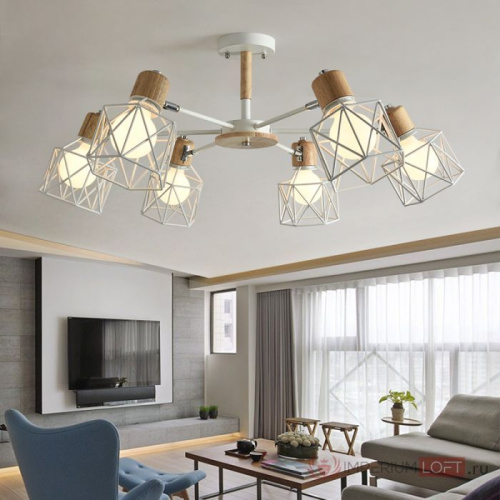 Потолочная Люстра Corf B3 White 8 Lamps By Imperiumloft