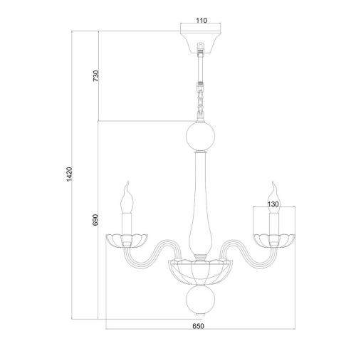 Подвесная люстра Rivoli Aria 1001-208 Б0037766 Подвесная люстра Rivoli Aria 1001-208 Б0037766