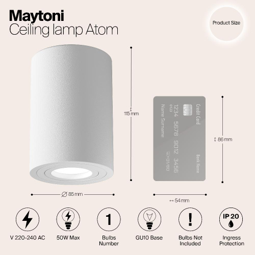 Потолочный светильник Maytoni Alfa C016CL-01W