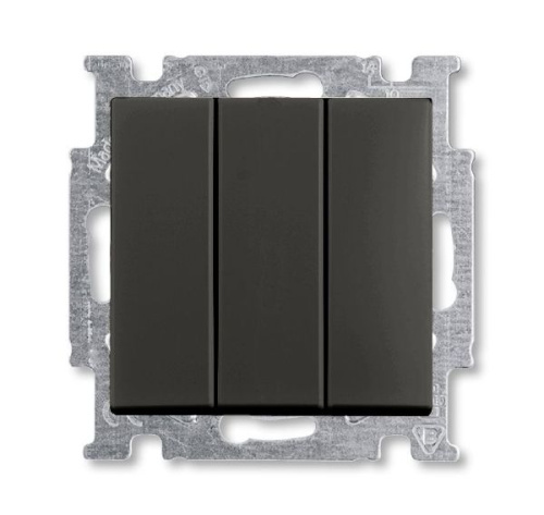 Выключатель трехклавишный ABB Basic55 16A 250V chateau-черный 2CKA001012A2173 Выключатель трехклавишный ABB Basic55 16A 250V chateau-черный 2CKA001012A2173