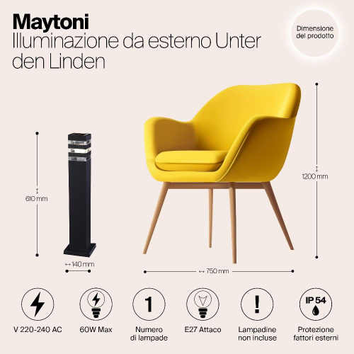 Уличный светильник Maytoni Unter den Linden O578FL-01B