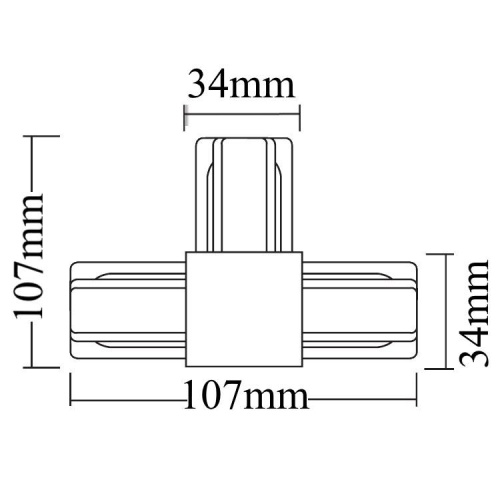 Коннектор T-образный Crystal Lux CLT 0.211 08 WH Коннектор T-образный Crystal Lux CLT 0.211 08 WH