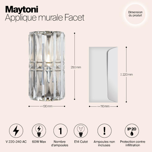 Настенный светильник Maytoni Aster MOD094WL-01CH