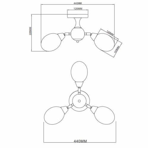 Потолочная люстра Rivoli Beat 9010-303 Б0044462