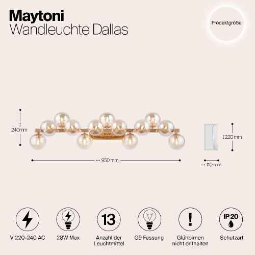 Бра Maytoni Dallas MOD547WL-13G