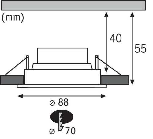 Встраиваемый светодиодный светильник Paulmann EBL Led Rund 3937