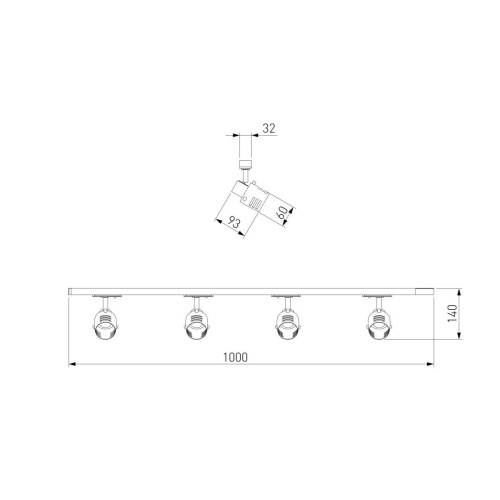 Трековый светильник Eurosvet 20076/4 хром/античная бронза