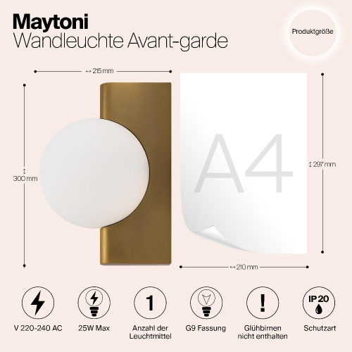 Бра Maytoni Avant-garde MOD324WL-01BS Бра Maytoni Avant-garde MOD324WL-01BS