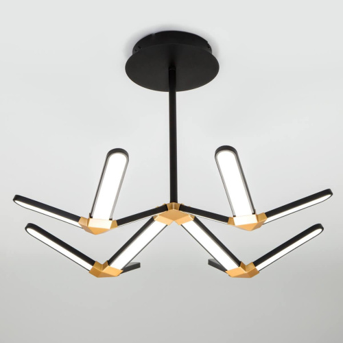 Потолочный светодиодный светильник Eurosvet 90147/4 черный/золото