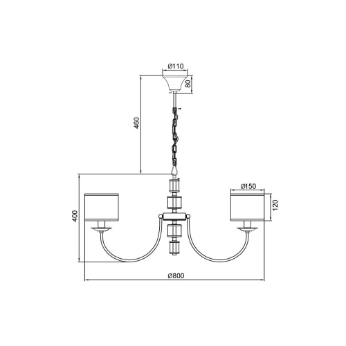 Подвесная люстра Vele Luce Soprano VL4194P08 Подвесная люстра Vele Luce Soprano VL4194P08