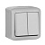 Выключатель двухклавишный Legrand Quteo 10A 250V серый 782332