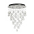 Каскадная светодиодная люстра Lucia Tucci Grappolo 1802.6 Silver