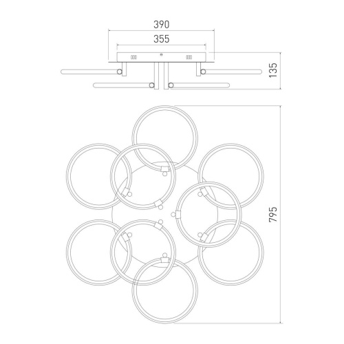 Потолочный светильник Eurosvet 90069/9 хром
