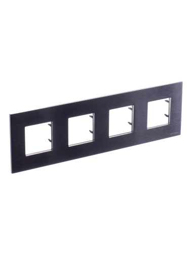 Рамка 4-постовая ABB Zenit сталь 2CLA227400N4001 Рамка 4-постовая ABB Zenit сталь 2CLA227400N4001