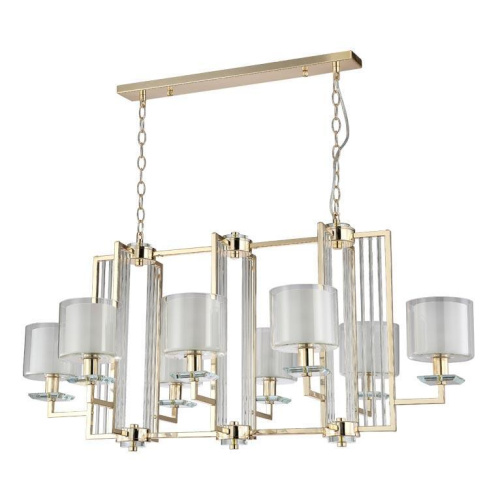 Подвесная люстра Crystal Lux Nicolas SP8 L1000 Gold/White Подвесная люстра Crystal Lux Nicolas SP8 L1000 Gold/White
