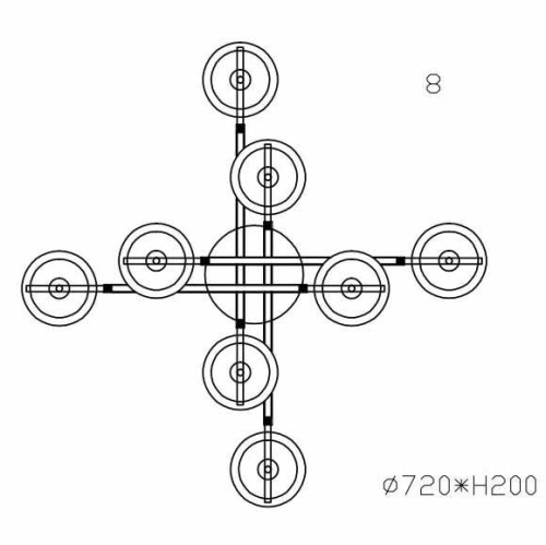 Потолочная люстра Rivoli Multistrato 3024-308 Б0038056